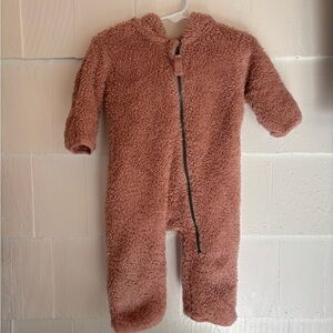 Hanna Andersson Soft Pink Sherpa Baby Footie